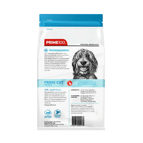 Prime100 SPD Cut Lamb Dog Treats 100g