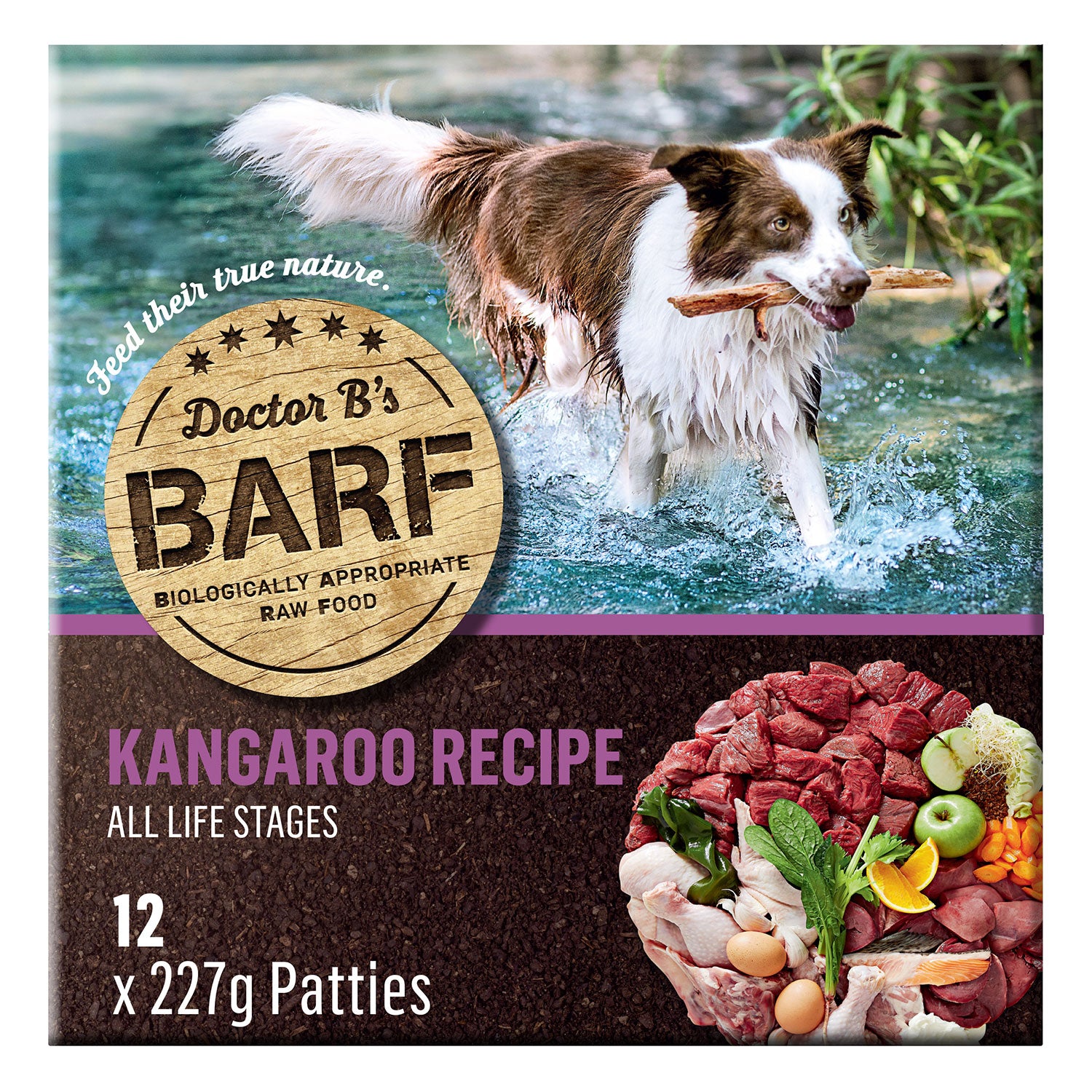 Doctor B's BARF Kangaroo Raw Dog Food - Main Image