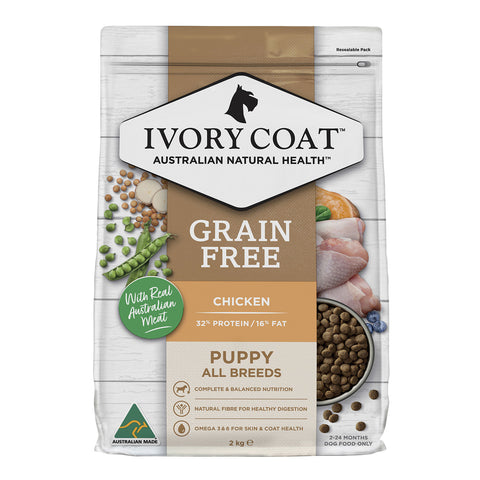 Ivory Coat Grain Free Chicken Puppy Dry Dog Food 13kg