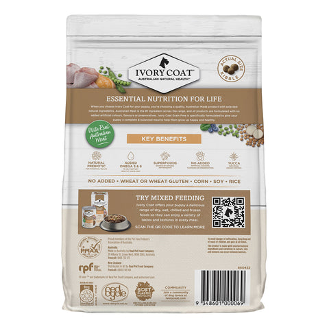 Ivory Coat Grain Free Chicken Puppy Dry Dog Food 13kg