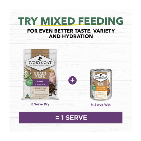 Ivory Coat Grain Free Reduced Fat Turkey Mature Adult Dry Dog Food 2kg