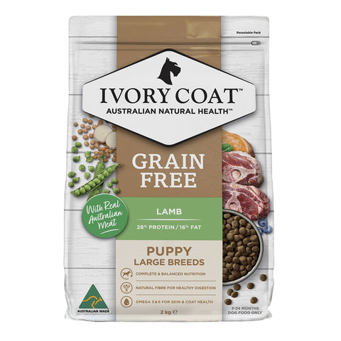 Ivory Coat Grain Free Large Breed Lamb Puppy Dry Dog Food 13kg