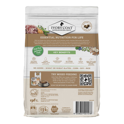 Ivory Coat Grain Free Large Breed Lamb Puppy Dry Dog Food 13kg