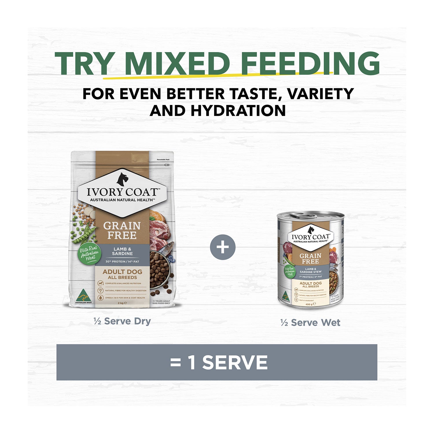 Ivory Coat Grain Free Lamb Sardine Adult Dry Dog Food