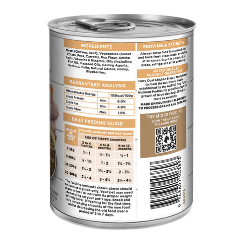 Ivory Coat Grain Free Chicken Stew Puppy Wet Dog Food