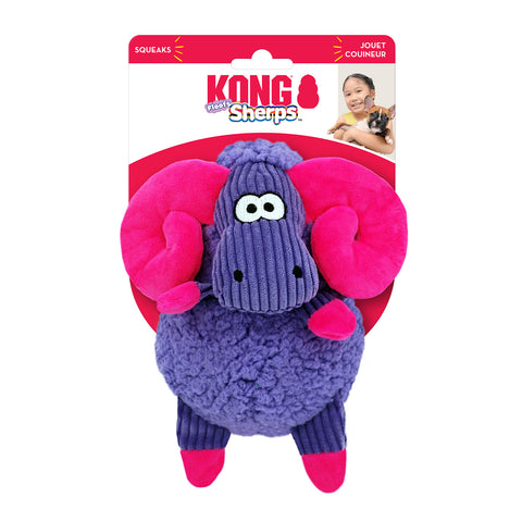 KONG Sherps Floofs Big Horn Dog Toy Medium