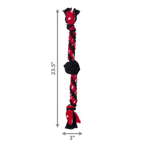 KONG Signature Rope Dual Knot with Ball Dog Toy