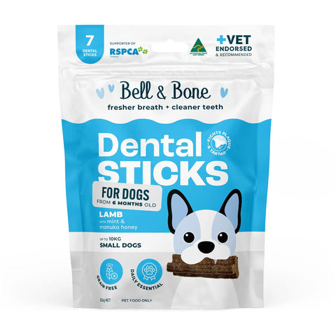 Bell & Bone Lamb, Mint & Manuka Honey Dental Dog Treats 7pc