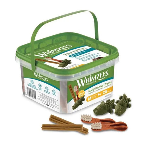 WHIMZEES Value Box Variety Dental Dog Treats Medium 28pk