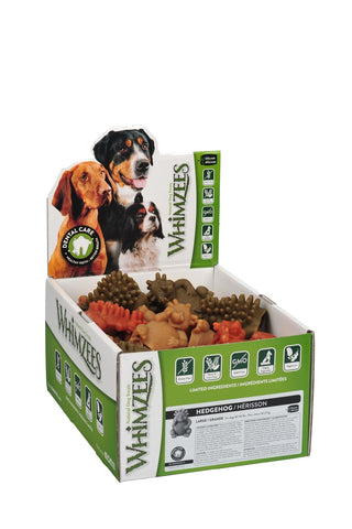 Whimzees Hedgehog Bulk Box Dental Dog Treats XLarge 18pk
