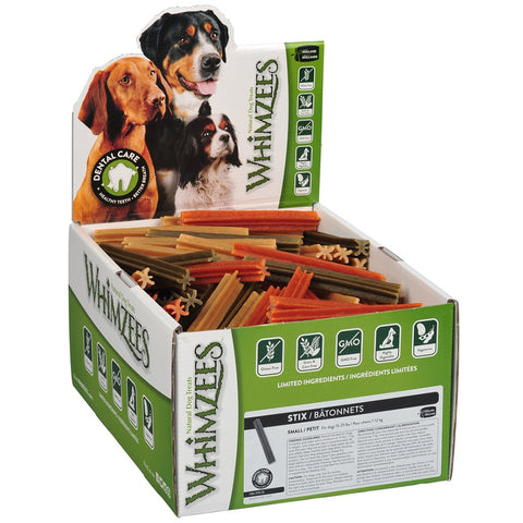 Whimzees Stix Bulk Box Dental Dog Treats Small 150pk