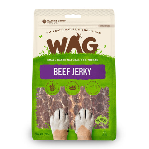 WAG Beef Jerky Dog Treats 200g