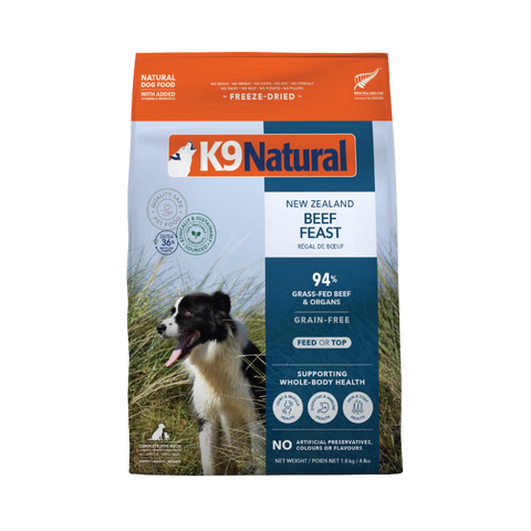 K9 Natural Grain-Free Freeze Dried NZ Beef Feast Dry Dog Food