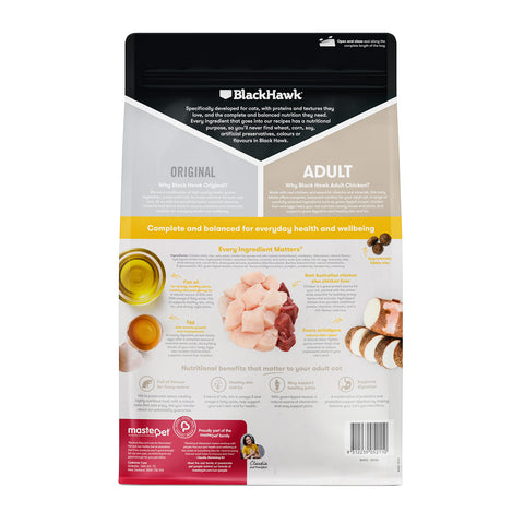 Black Hawk Chicken Adult Dry Cat Food 12kg