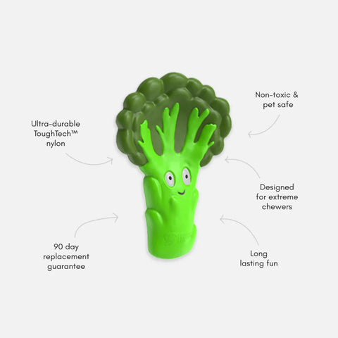 Happy Staffy Co Broccoli Crunch Dog Toy