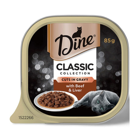 Dine Classic Collection Cuts in Gravy with Beef & Liver Wet Cat Food