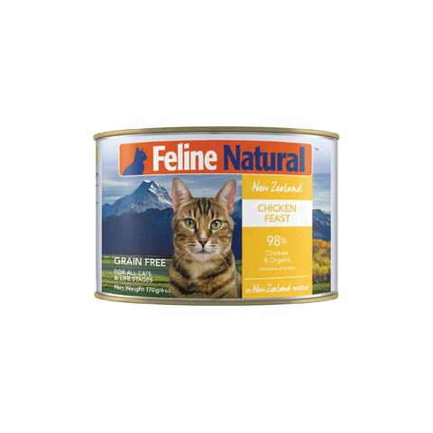 Feline Natural Grain-Free NZ Chicken Feast Wet Cat Food 170g x12