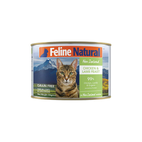 Feline Natural Grain-Free NZ Chicken & Lamb Feast Wet Cat Food 170g x12