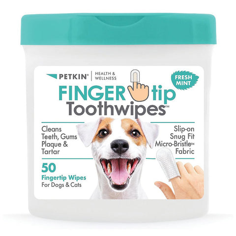 Petkin Finger-Tip Toothwipes 50pk