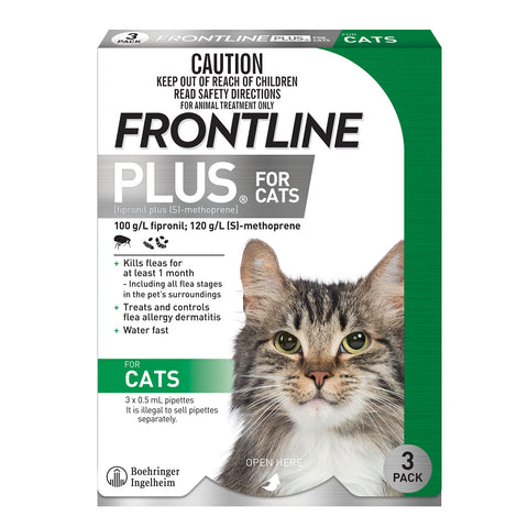 Frontline Plus Flea Treatment For Cats Green