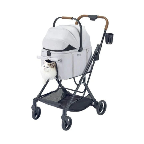 Ibiyaya Tinker Detachable Pet Stroller Small Silver Grey