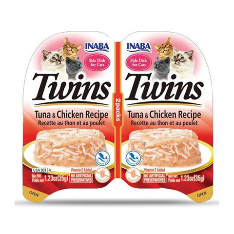 Inaba Twin Packs Tuna and Chicken Recipe Wet Cat Food