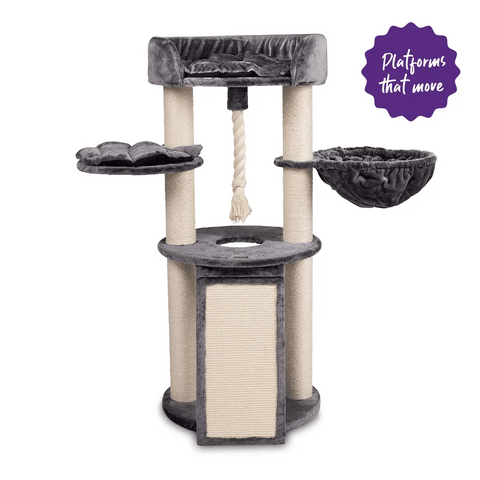Kazoo Scratch and Sleep Cat Scratch Furniture Cream / Charcoal