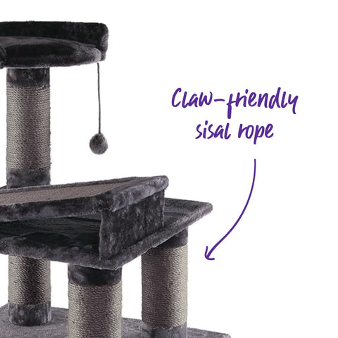 Kazoo 5 Level Cat Playground Charcoal