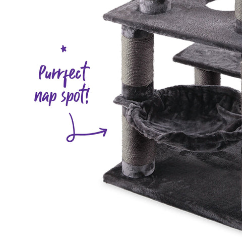 Kazoo 5 Level Cat Playground Charcoal