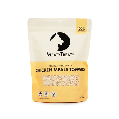 Meaty Treaty Freeze Dried Chicken Meals Toppers Dog & Cat Food 80g