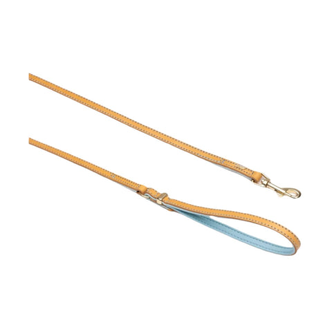EzyDog Oxford Leather Dog Lead LITE Powder Blue