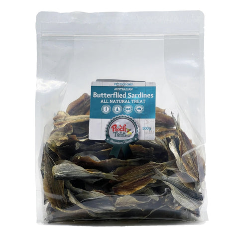 Pooch Treats Butterflied Sardines Dog Treats 500g
