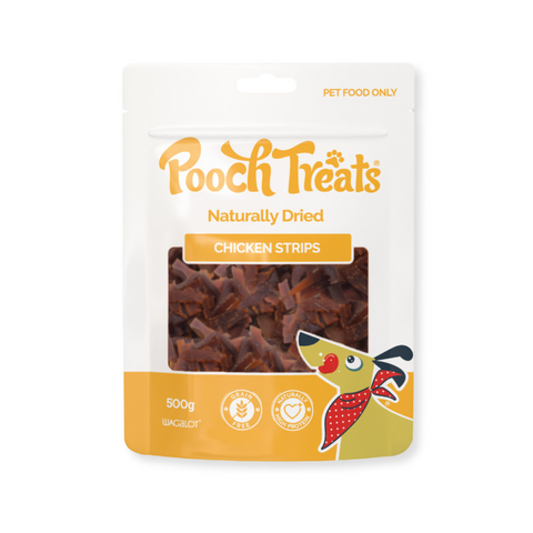 Pooch Treats Chicken Strips Dog Treats 500g