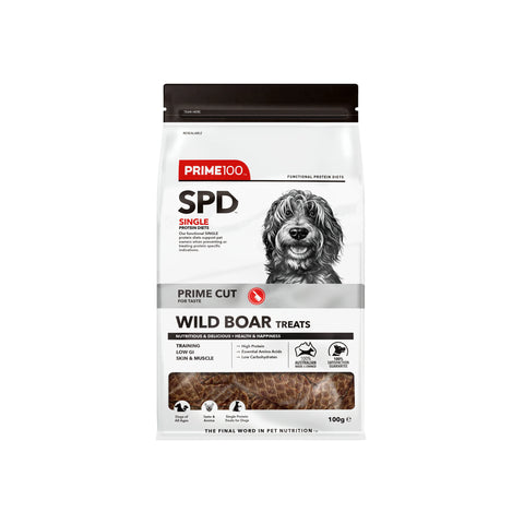 Prime100 SPD Cut Wild Boar Dog Treats 100g