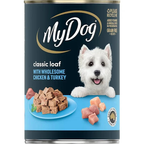 MyDog Classic Loaf with Wholesome Chicken & Turkey Wet Dog Food 24x400g