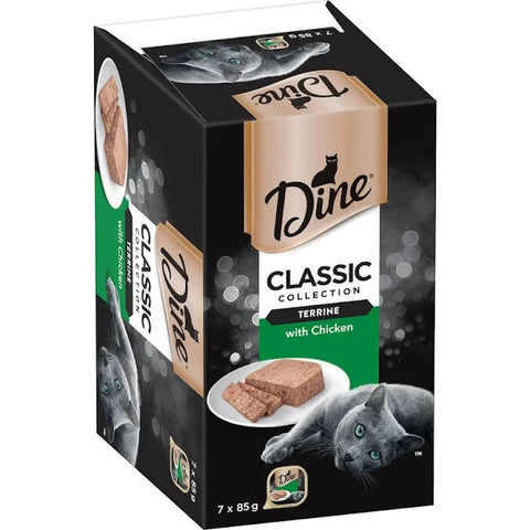 Dine Classic Collection Terrine with Chicken Wet Cat Food 7x 85g
