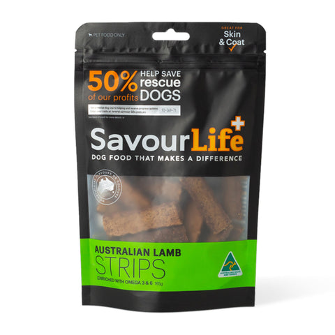 SavourLife Lamb Strips Dog Treats 165g