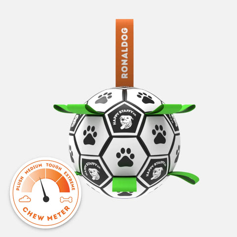 Happy Staffy Co Ronaldog Soccer Ball Dog Toy