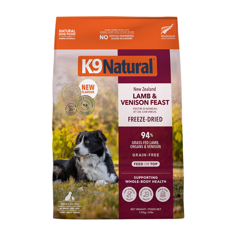 K9 Natural Grain-Free Freeze Dried NZ Lamb & Venison Feast Dry Dog Food