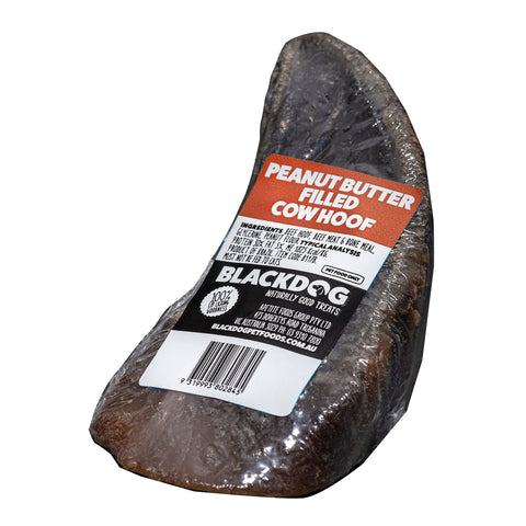 Blackdog Peanut Butter Filled Cow Hoof Dog Treat
