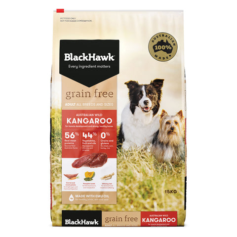 Black Hawk Grain Free Kangaroo Adult Dry Dog Food 15kg
