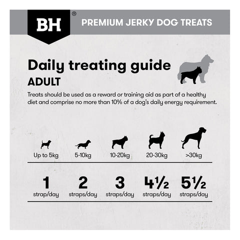 Black Hawk Beef Jerky Straps Dog Treat 100g
