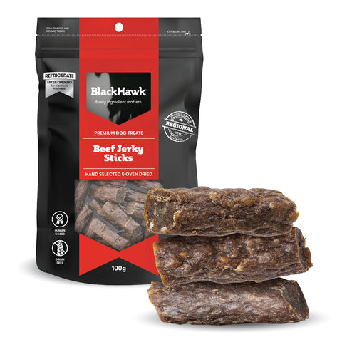 Black Hawk Beef Jerky Sticks Dog Treat 100g