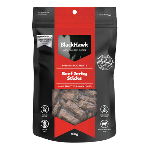 Black Hawk Beef Jerky Sticks Dog Treat 100g