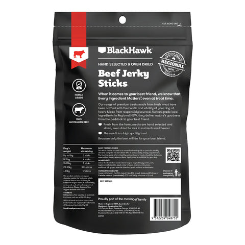 Black Hawk Beef Jerky Sticks Dog Treat 100g