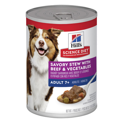 Hill's Science Diet Savory Stew Beef & Vegetable 7+ Adult Canned Dog Food