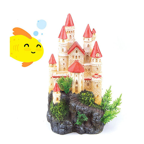 Kazoo Castle with Plants Fish Tank Ornament