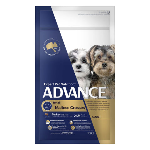 Advance Maltese Crosses Turkey & Rice Adult Dry Dog Food 13kg
