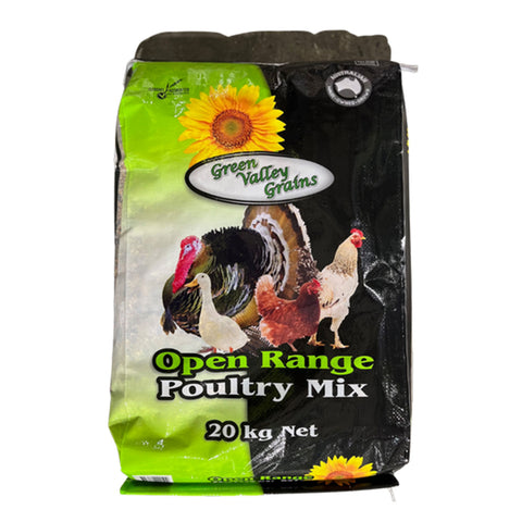 Green Valley Grains Open Range Poultry Mix Chicken Feed 20kg