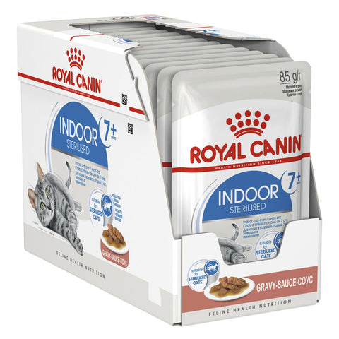 Royal Canin Indoor 7+ Gravy Adult Wet Cat Food Pouches